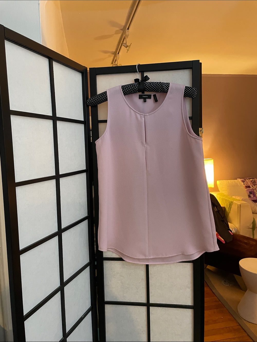 Theory Light Lavender Sleeveless Top